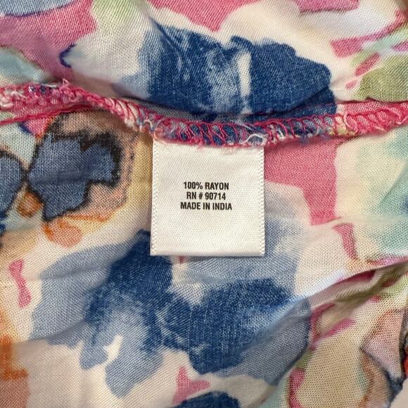 Coco Bianco XL Tie Waist Romantic Top Cottagecore Scandi Girl Floral Blouse - Picture 7 of 8